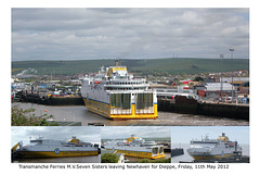 MV Seven Sisters leaving Newhaven 11 5 2012