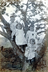 Annie, Agnes, James and Lillian Hay at Finzean a photo by their father The Rev James Hay of Montrose