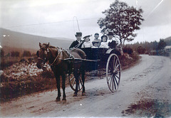 Mrs Hay (right) and the Hay Children, Finzean area, Aberdeenshire