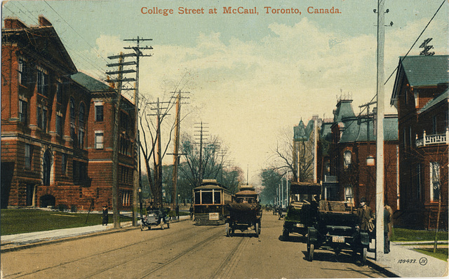 College Street at McCaul, Toronto, Canada.