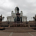 Statue of Czar Alexander II and the Helsinki Cathedral, April 2013