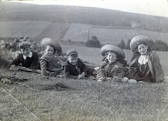 Alexander, Annie, Agnes, and James Hay at Finzean a photo by their father The Rev James Hay of Montrose