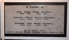 Caldwell Memorial, St Martin's Church, Talke, Staffordshire