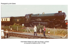 GWR 6000 King George V - return journey - Didcot - 3.7.1983
