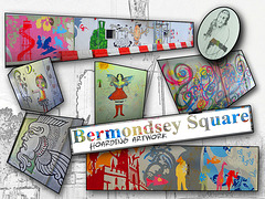 Bermondsey Sq Hoarding artworks