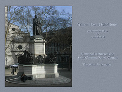 Statue of Gladstone The Strand London