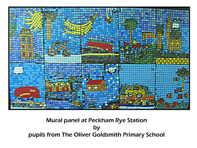 Oliver Goldsmith School Mural Peckham Rye Station 1