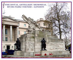 Royal Artillery Monument WW1 - Hyde Park Corner - London - 27.4.2006