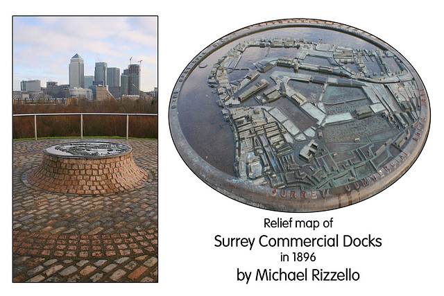 Surrey Docks Relief Map - Michael Rizzello