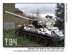 T34 tank b&w paint job