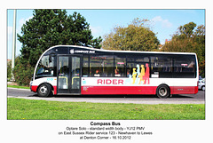 Compass Bus - YJ12 PMV - Denton Corner - 16.10.2012