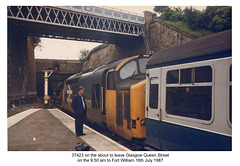 37423 at Glasgow Queen's Street Station on 16.7.87