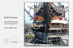 HMS Victory - repairs to port bow - 22.8.2012