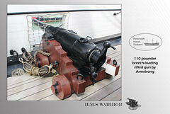 HMS Warrior - 110pdr breech-loading rifled gun - 22.8.2012