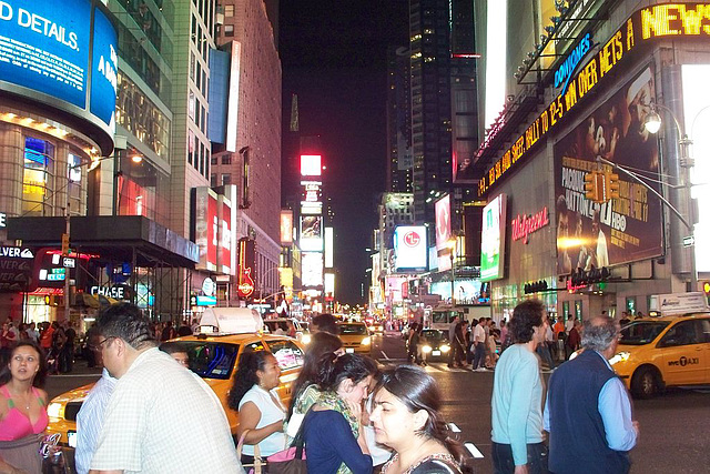 New York at  night - congestion