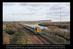 377 459 approaching Newhaven on 30.10.2012