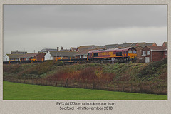66133 on track repair duties at Seaford - 14.11.2010