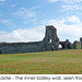 Pevensey Castle - The inner bailey wall, seen from the west - 24.7.2013