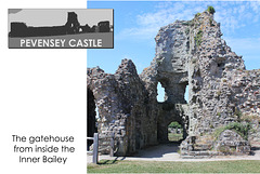 Pevensey Castle - The inner bailey gatehouse, seen from inside - 24.7.2013