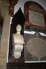 Memorial to Thomas Dunham, Whitaker, Saint John the Divine, Holme in Cliviger, Lancashire