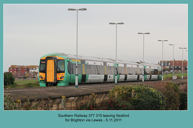 Southern Railway 377 315 Seaford 5 11 2011