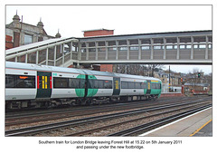 Southern train to London Bridge at Forest Hill 5 1 11