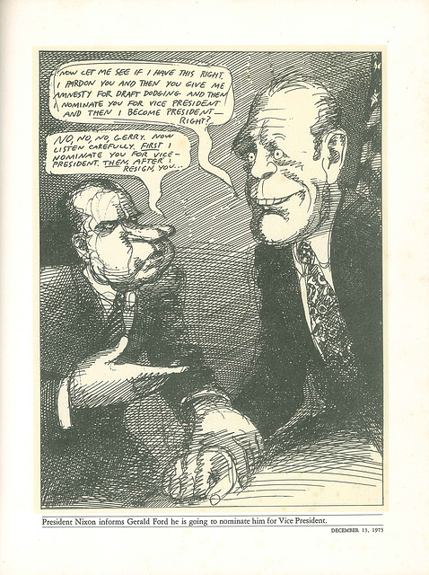 Ford and Nixon by Edward Sorel Ford and Nixon by Edward Sorel
