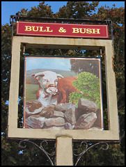 Bull & Bush pub sign