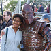 Girl and Armored Warrior at the Fort Tryon Park Medieval Festival, October 2010