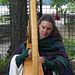 Harpist Performing at the Fort Tryon Park Medieval Festival, October 2010