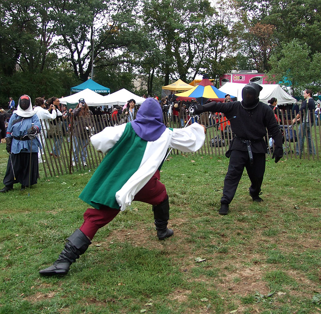 Fencing at the Fort Tryon Park Medieval Festival, October 2010