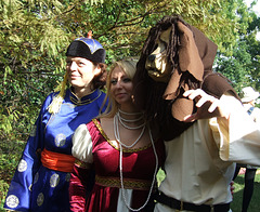 Branimira, the Lion and a Festival Goer at the Fort Tryon Park Medieval Festival, October 2010