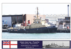 Adept class tug Powerful - Portsmouth - 22.8.2012