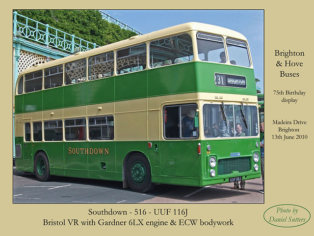 Southdown 116 Bristol VR at Brighton 13 6 10