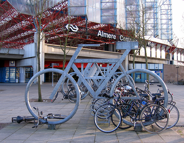 Bicycle Parking, Almere Centrum Railway Station, The Netherlands