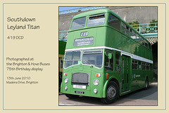 Southdown 419 DCD Leyland Titan Brighton 13 6 10