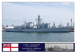 HMS Lancaster Portsmouth 22 8 12
