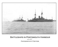 Pre-WW1 Battleships in Portsmouth Harbour by HTS