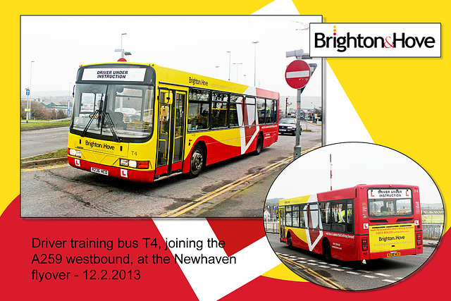 Brighton & Hove Buses - training bus T4 - Newhaven - 12.2 2013