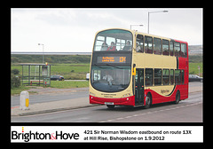 Brighton & Hove Buses - 421 Sir Norman Wisdom - Bishopstone - 1.9.2012