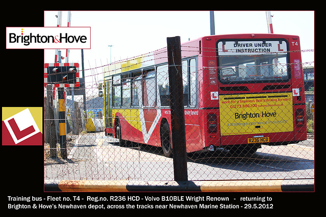 Brighton & Hove Buses - fleet no.T4 - Newhaven Marine - 29.5.2012
