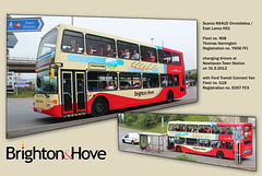 Brighton & Hove Buses - fleet nos. 908 & G18 - Newhaven - 31.5.2012