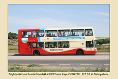 Brighton & Hove bus no.YN56 Trevor Kaye FFK 9 7 10 Bishopstone