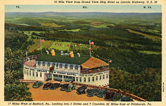 Grand View Ship Hotel, 63-Mile View, Lincoln Highway, West of Bedford, Pa.