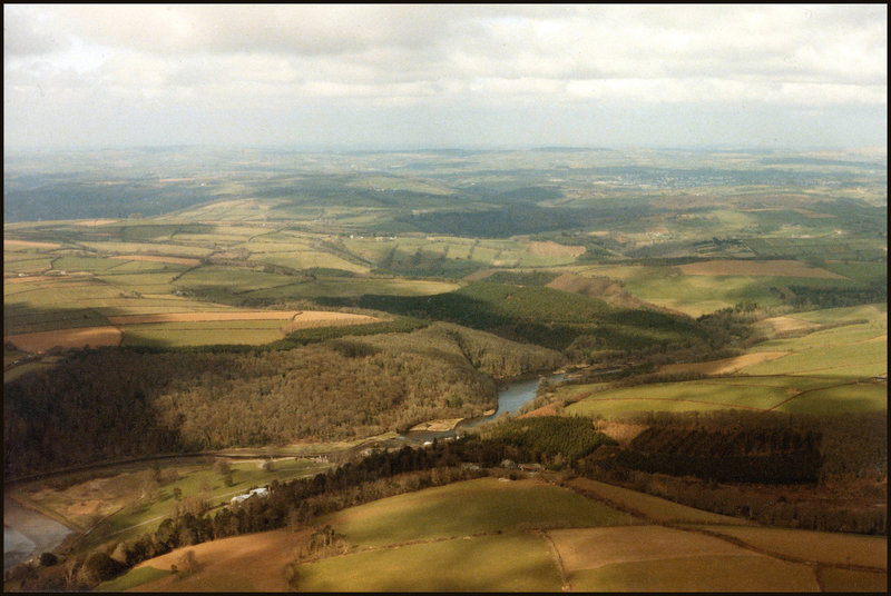 aerial view of the Tavy Valley