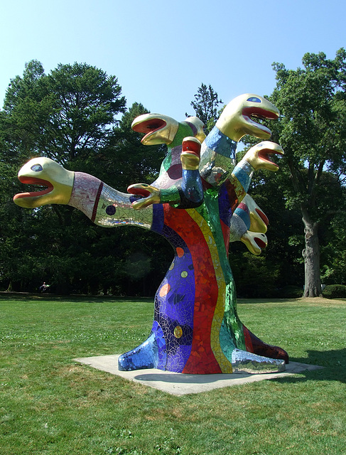 Snake Tree by Niki de Saint Phalle in the Nassau County Museum of Art, September 2009