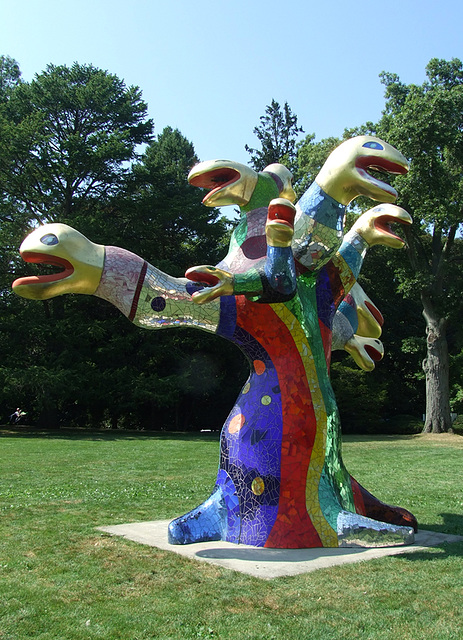 Snake Tree by Niki de Saint Phalle in the Nassau County Museum of Art, September 2009