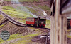 Snowdon Mountain Railway - no3 Wyddfa nearing Clogwyn from Summit Station 1992