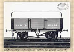S&DJR 4wheeled 5 plank open wagon no 8581