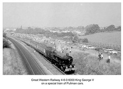 GWR 6000 King George V with Pullman at Patchway - October 1971
